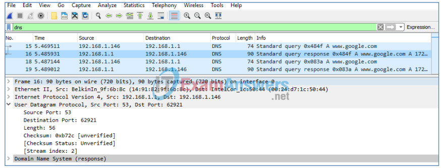 9.2.3.5 Lab - Using Wireshark to Examine a UDP DNS Capture Answers 17