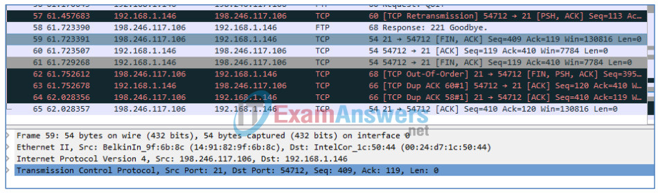 9.2.4.3 Lab - Using Wireshark to Examine TCP and UDP Captures Answers 37