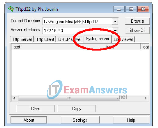10.2.3.6 Lab - Configuring Syslog and NTP Answers 6