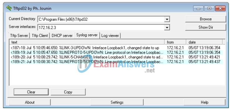 10.2.3.6 Lab - Configuring Syslog and NTP Answers 8