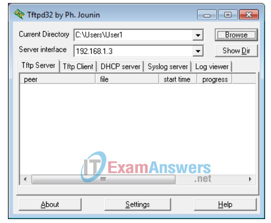 10.3.1.10 Lab - Managing Device Configuration Files Using TFTP, Flash, and USB Answers 6
