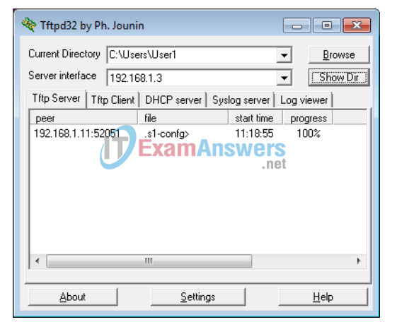 10.3.1.10 Lab - Managing Device Configuration Files Using TFTP, Flash, and USB Answers 7