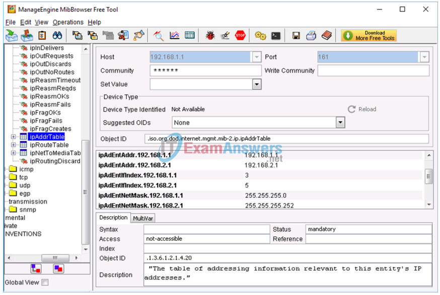 5.2.2.6 Lab - Configuring SNMP Answers 15