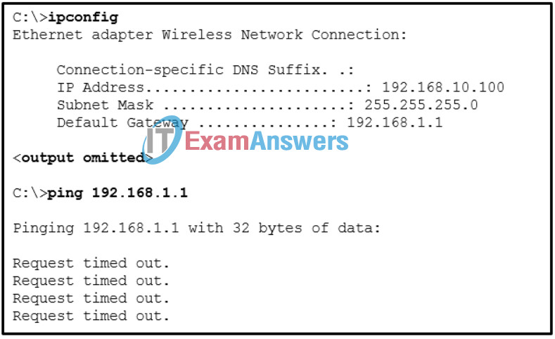 My Knowledge Check: Network Addressing and Basic Troubleshooting 2