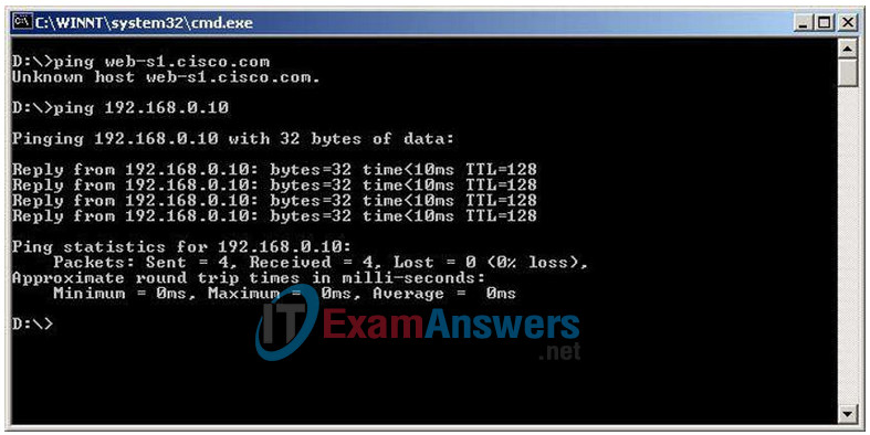 Module 20 - Troubleshoot Common Network Problems Quiz Answers 2