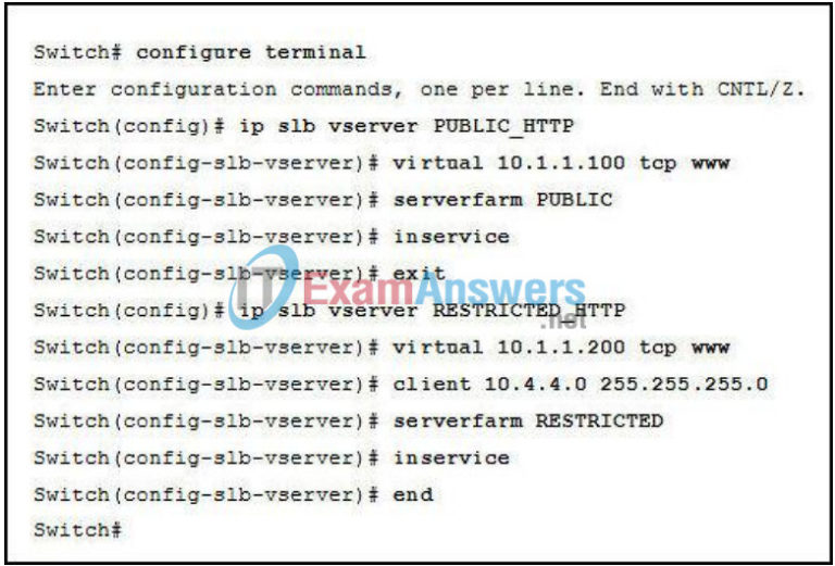 CCNP SWITCH (Version 6.0) Chapter 5 Exam Answers