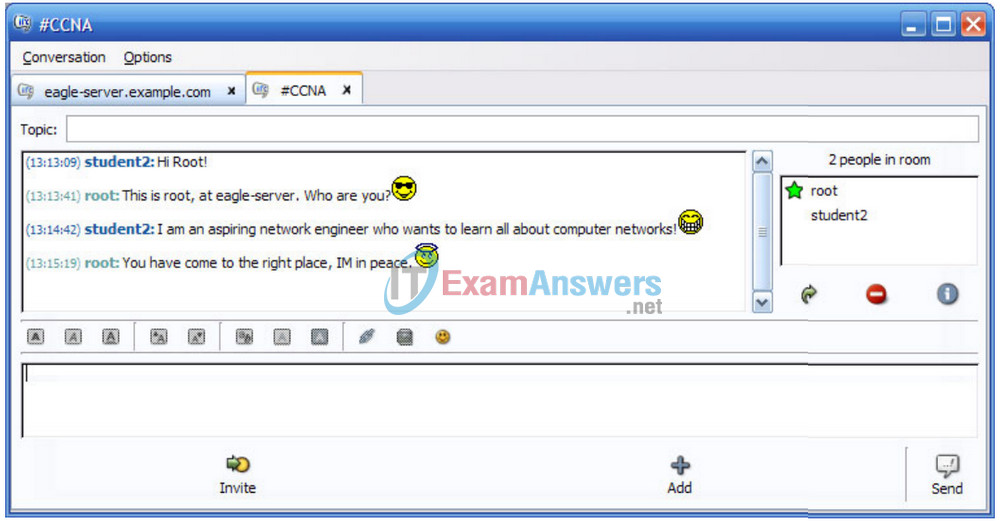 Lab 1.6.1 - Using Collaboration Tools-IRC and IM (Answers) 16