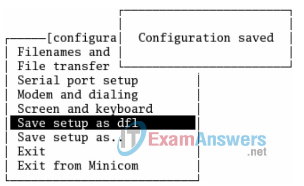 Lab 10.6.3 - Establishing a Console Session with Minicom (Answers) 9