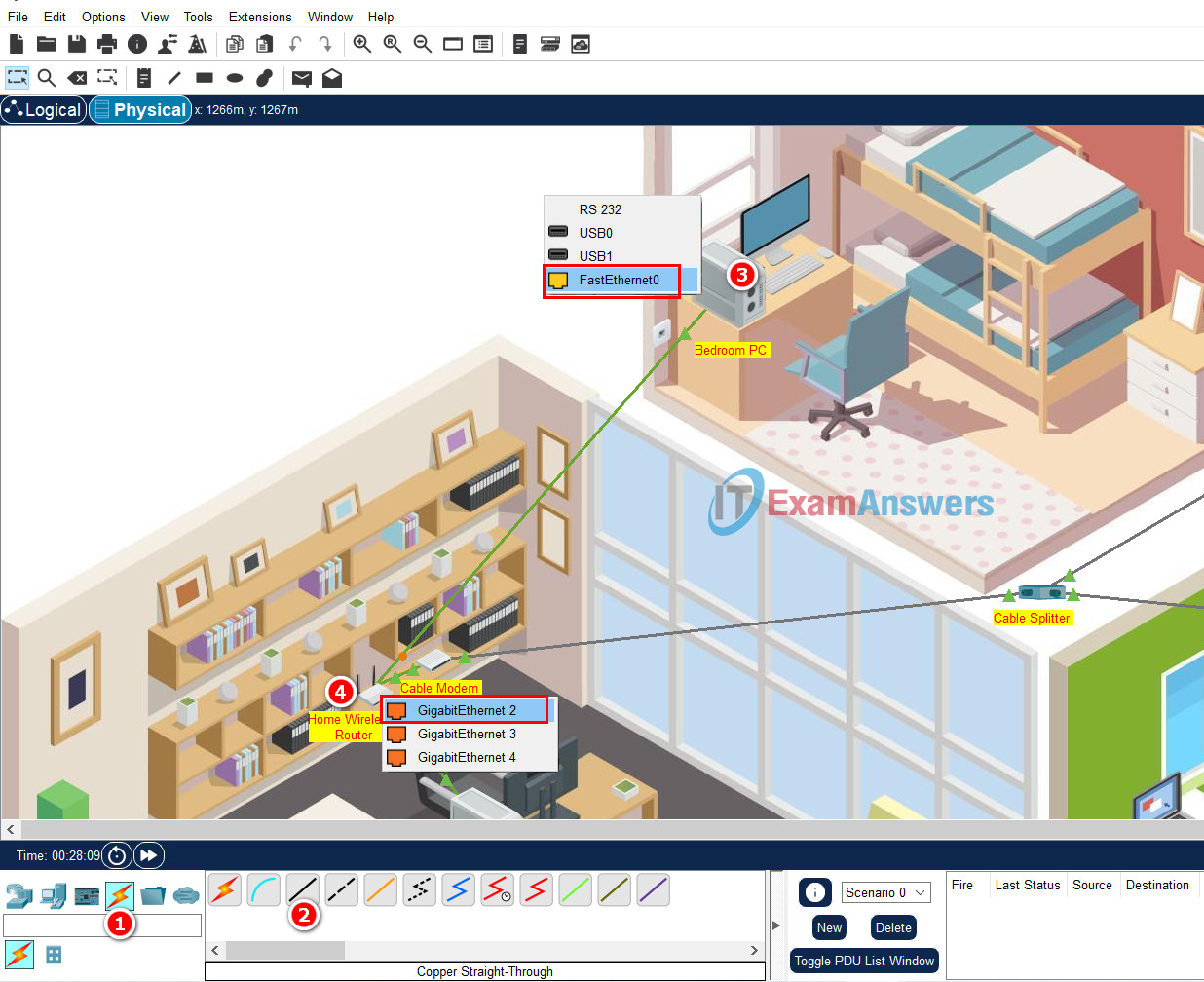 4.4.4 Packet Tracer - Configure a Wireless Router and Client Answers 28