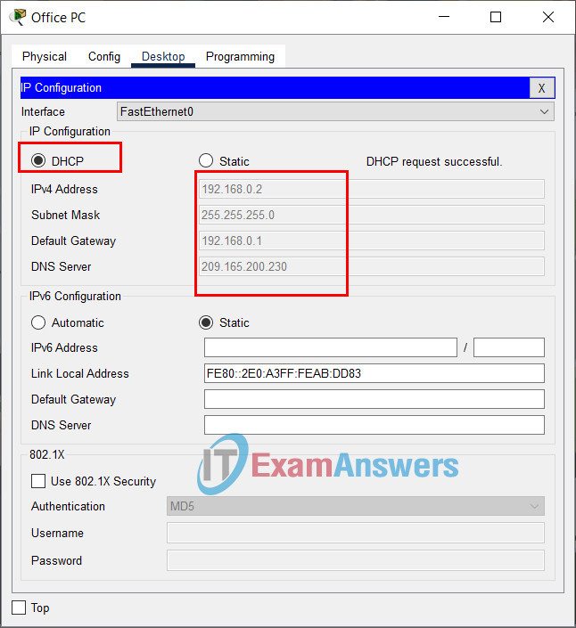 4.4.4 Packet Tracer - Configure a Wireless Router and Client Answers 29