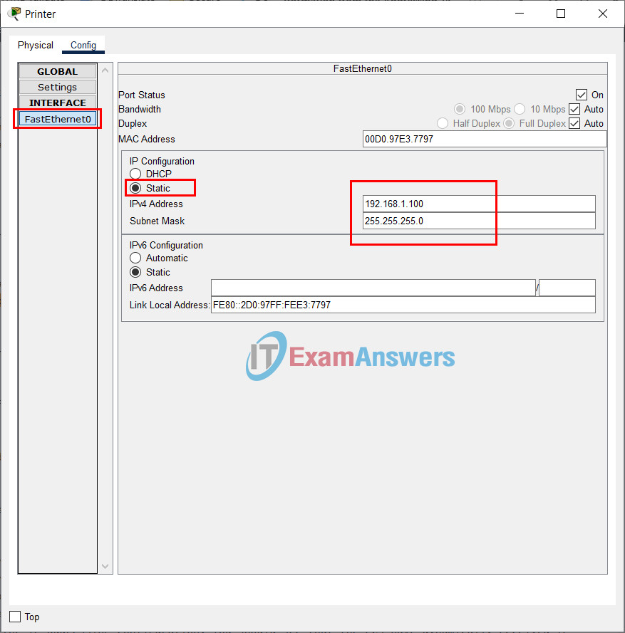 14.3.4 Packet Tracer - Create a LAN Answers 16